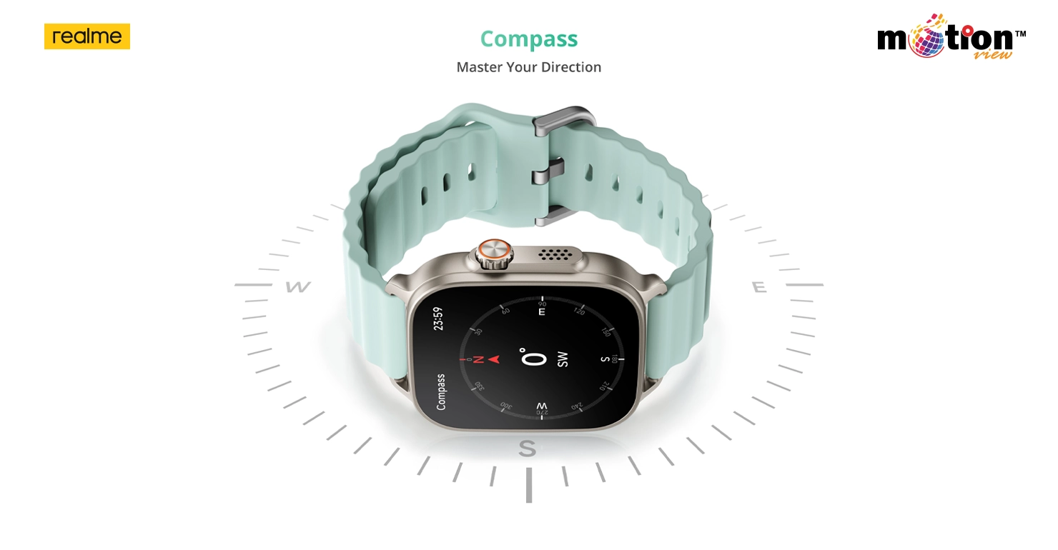 Continuous heart rate and blood oxygen (SpO2) monitoring on realme Watch S5.