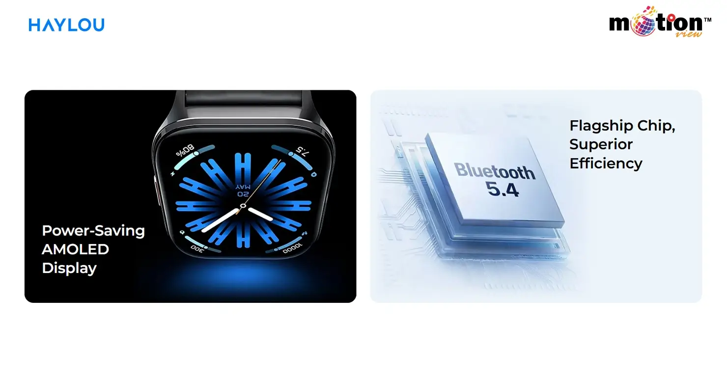 HAYLOU Watch 3 flagship chip with Bluetooth 5.4 and power-saving AMOLED screen