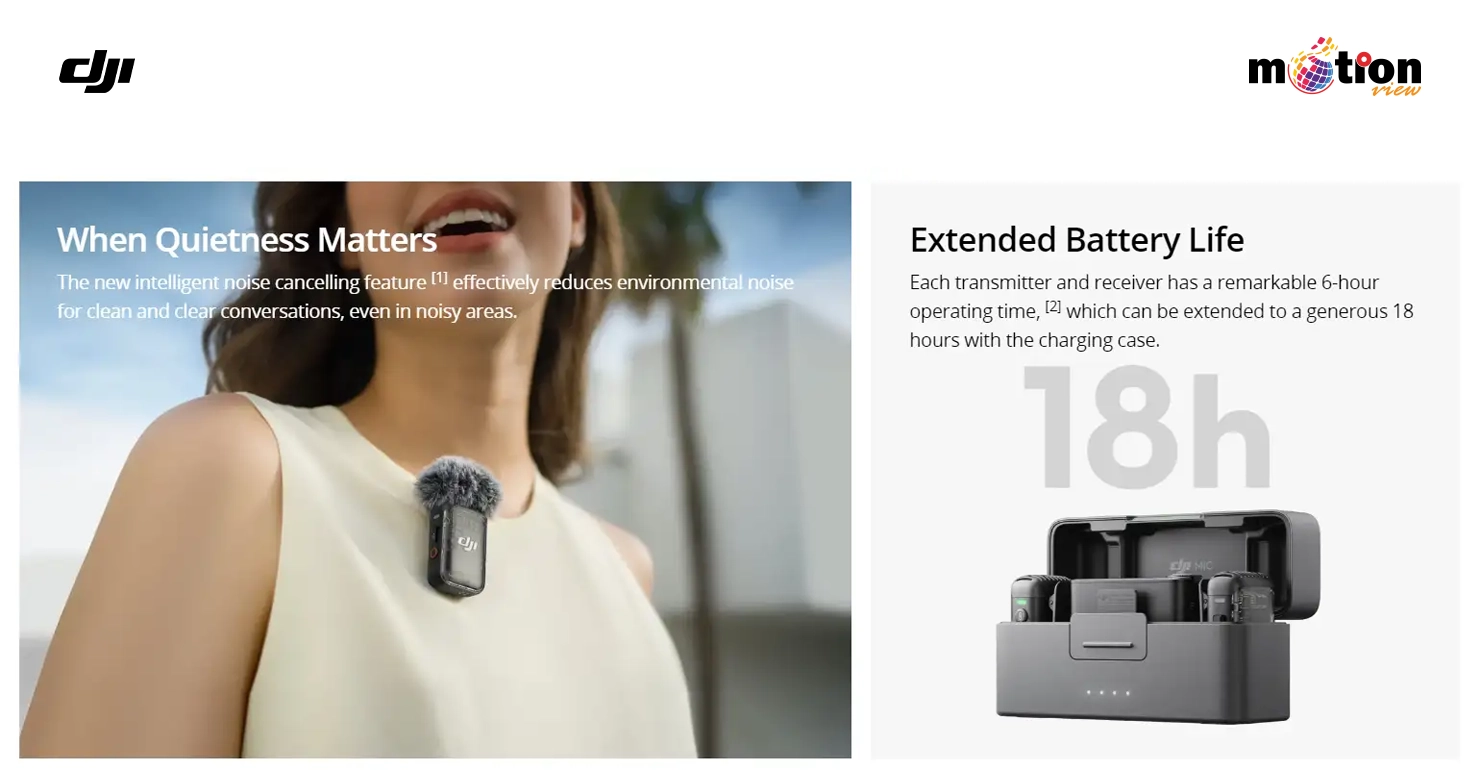 The new intelligent noise cancelling feature [1] effectively reduces environmental noise for clean and clear conversations, even in noisy areas.