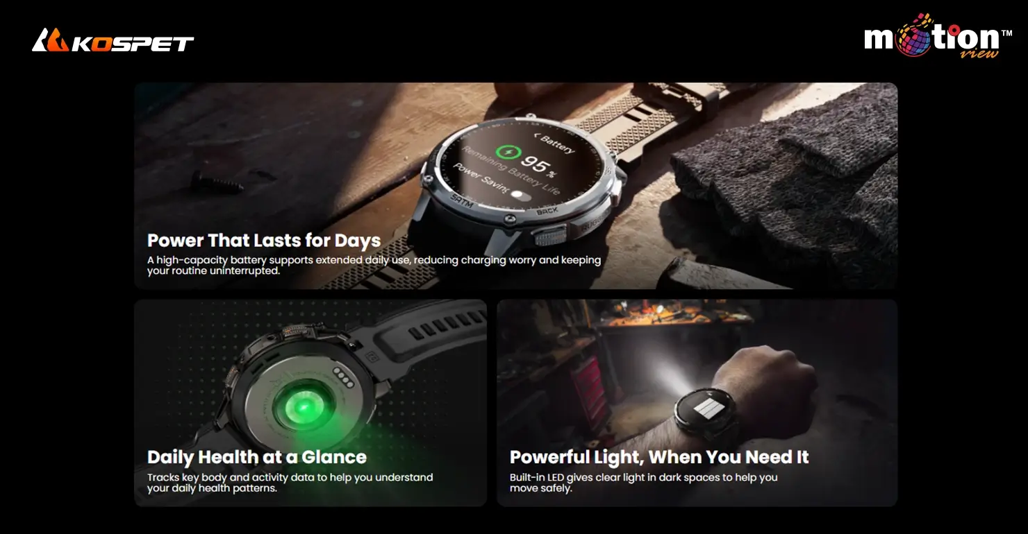 KOSPET TANK T4C Smartwatch advanced sleep and nap tracking with detailed night sleep analysis