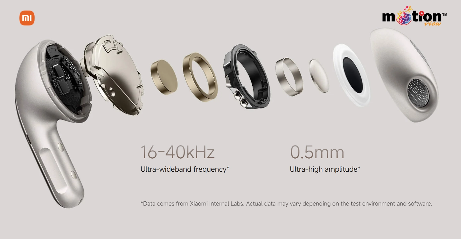 Qualcomm aptX Lossless audio support on Xiaomi Buds 5 for high-fidelity 16bit 44.1kHz sound.