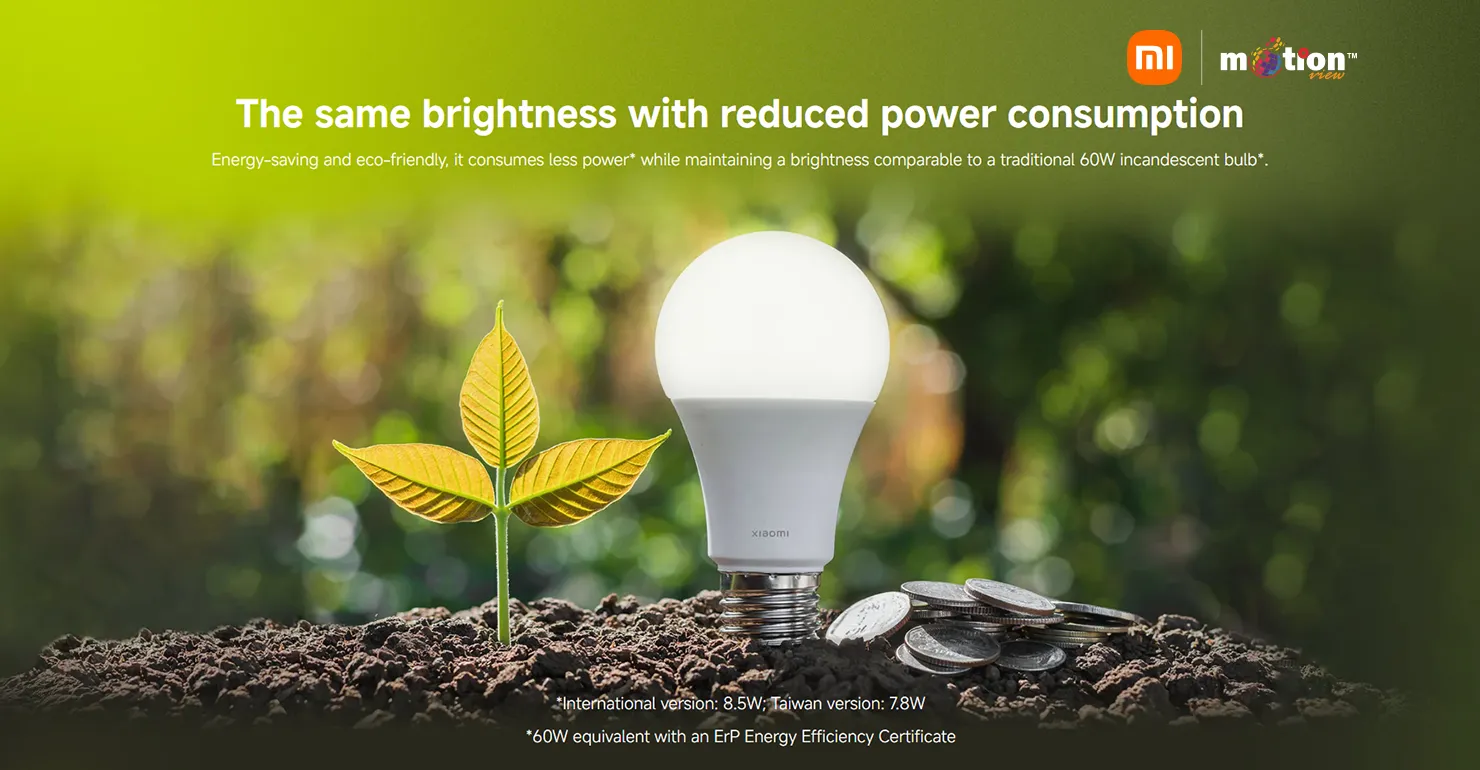 The same brightness with reduced power consumption