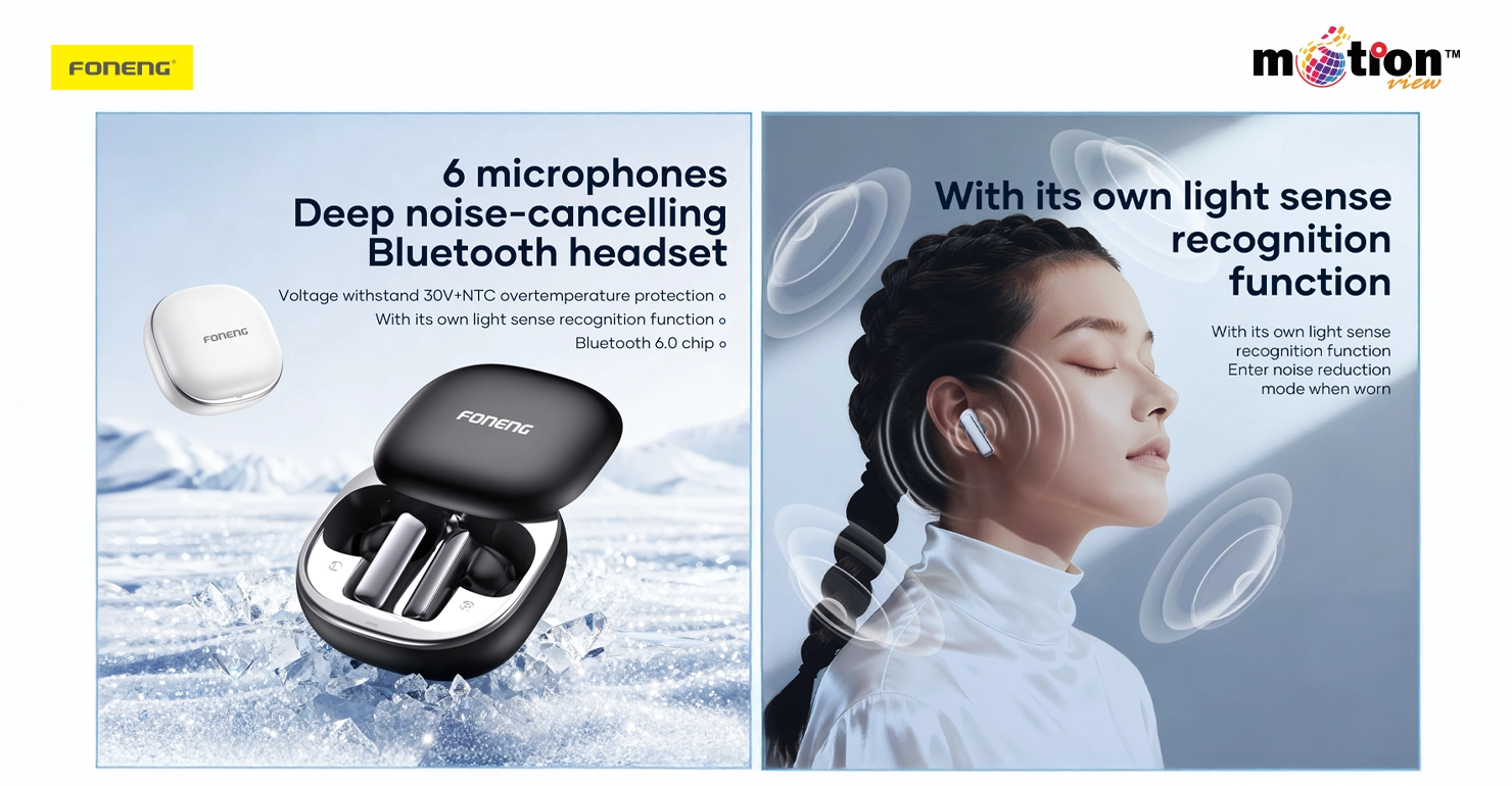Foneng BL178 6-Microphone ANC+ENC Noise-Cancelling TWS
