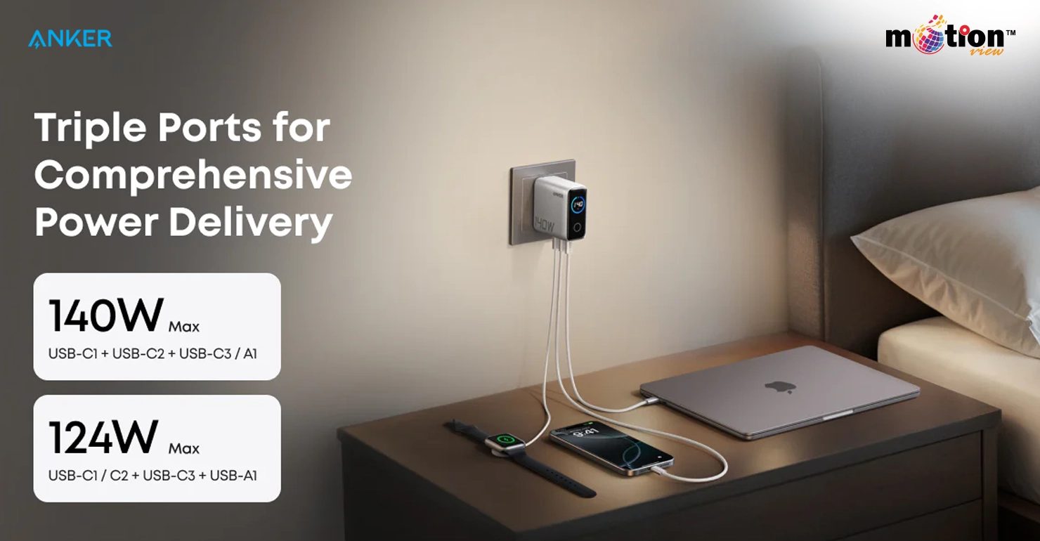  (140W, 4-Port, PD 3.1) with USB-C Cable