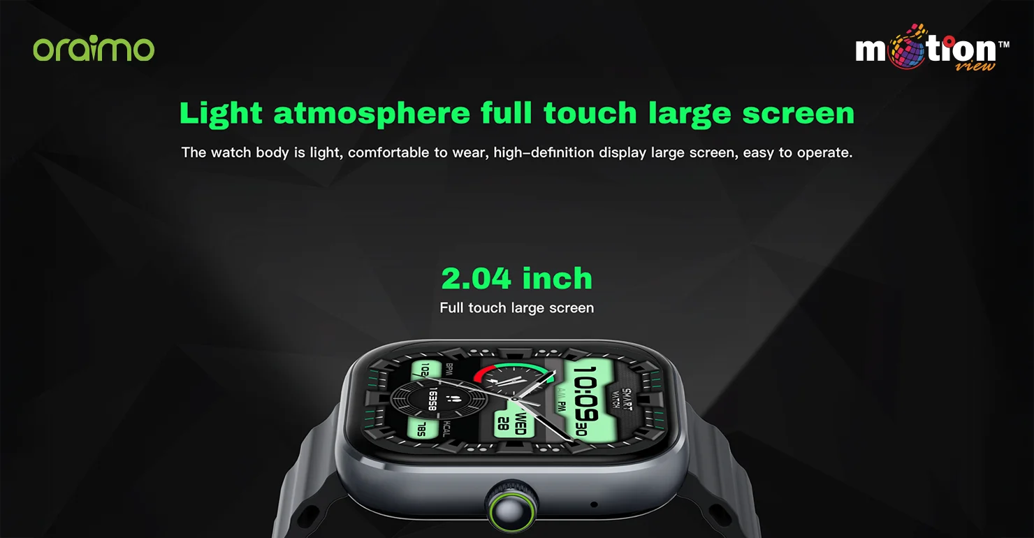 2.04-inch TFT full-touch display
