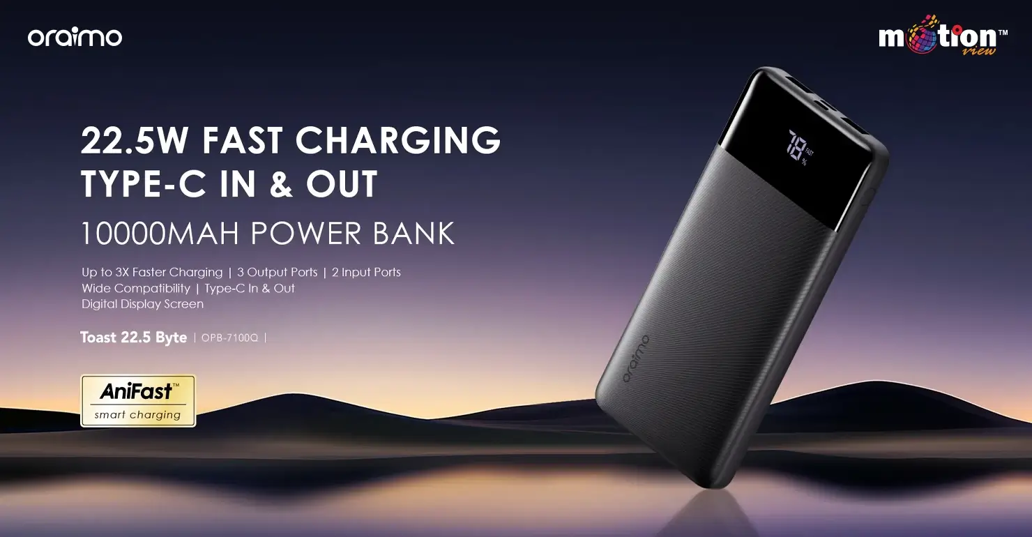 oraimo Toast 10000mAh Power Bank (OPB-7100Q)