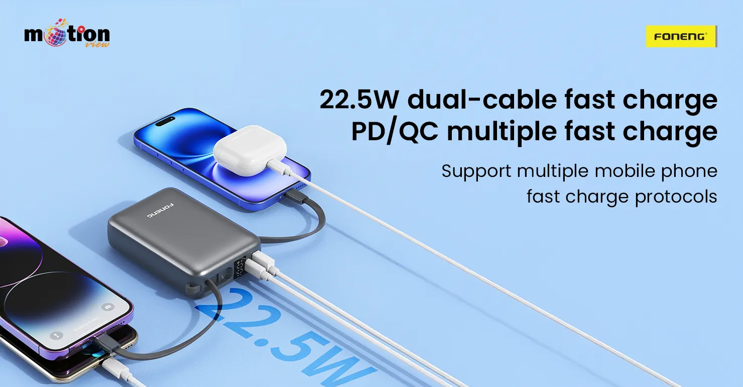 2 Built-in Cables (22.5W)