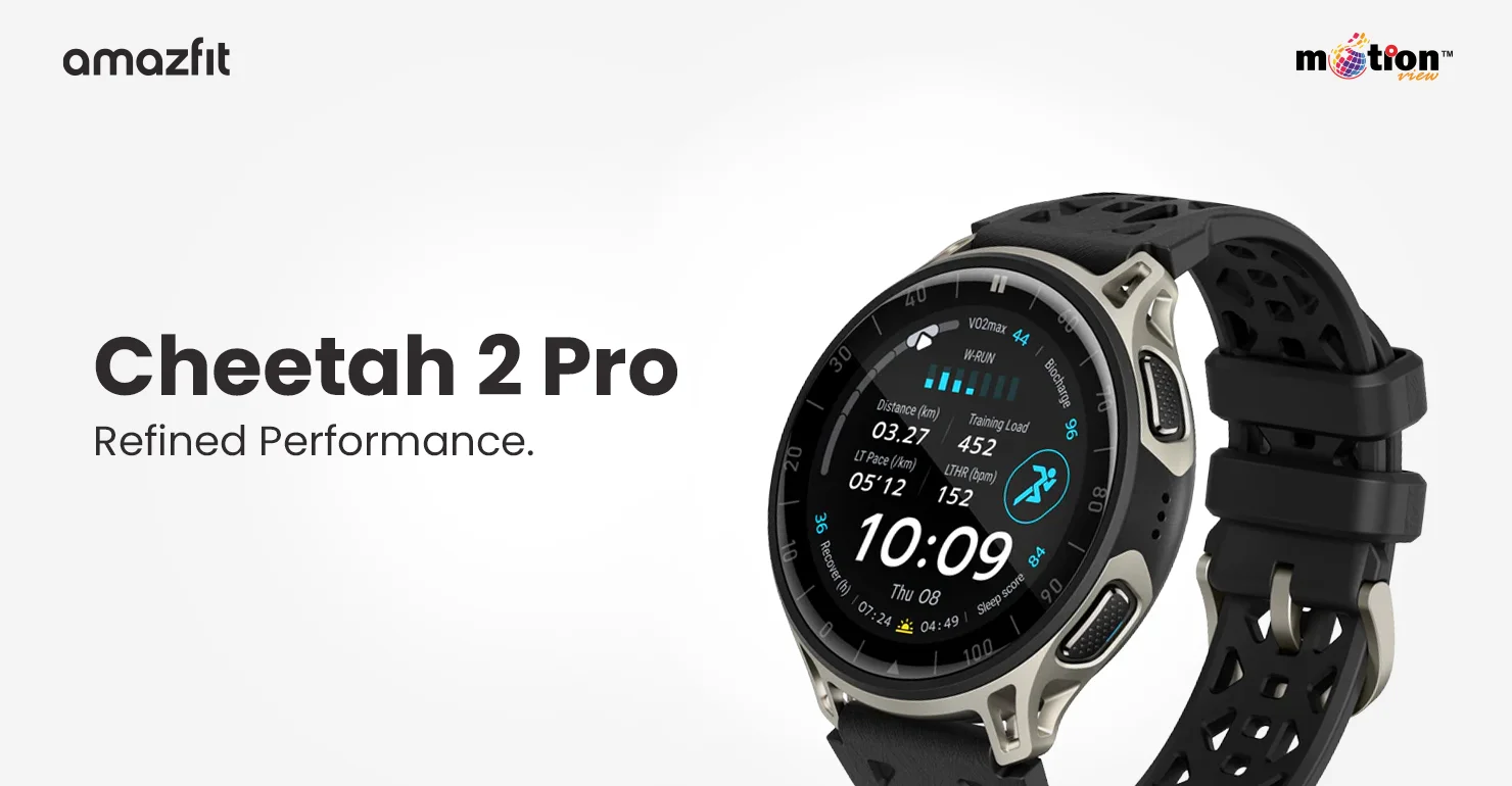 Amazfit Cheetah 2 Pro premium running watch with titanium bezel and liquid silicone strap