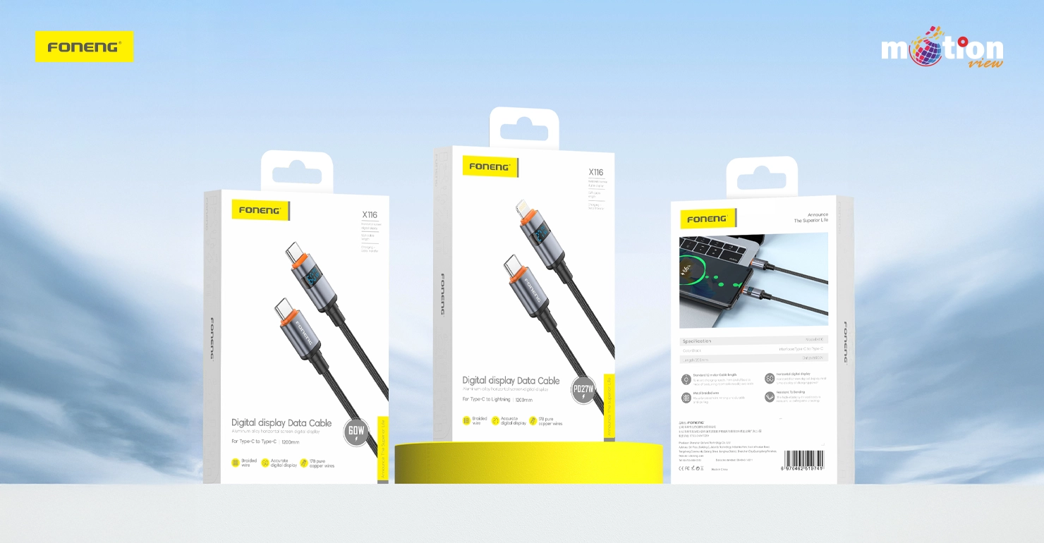 FONENG X116 Braided 60W Type‑C to Type‑C Cable