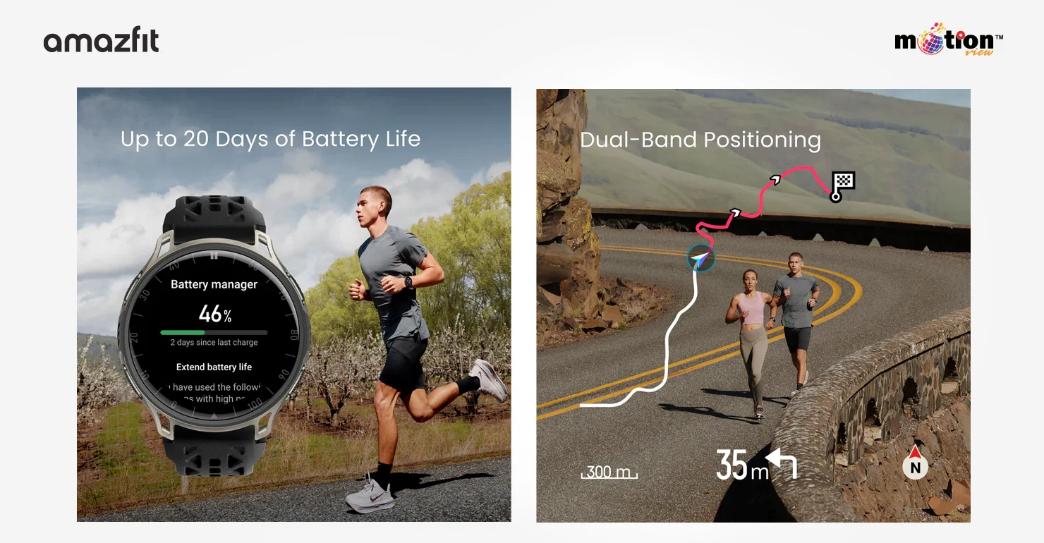 Amazfit Cheetah 2 Pro 20-day battery life and dual-band GPS positioning for runners