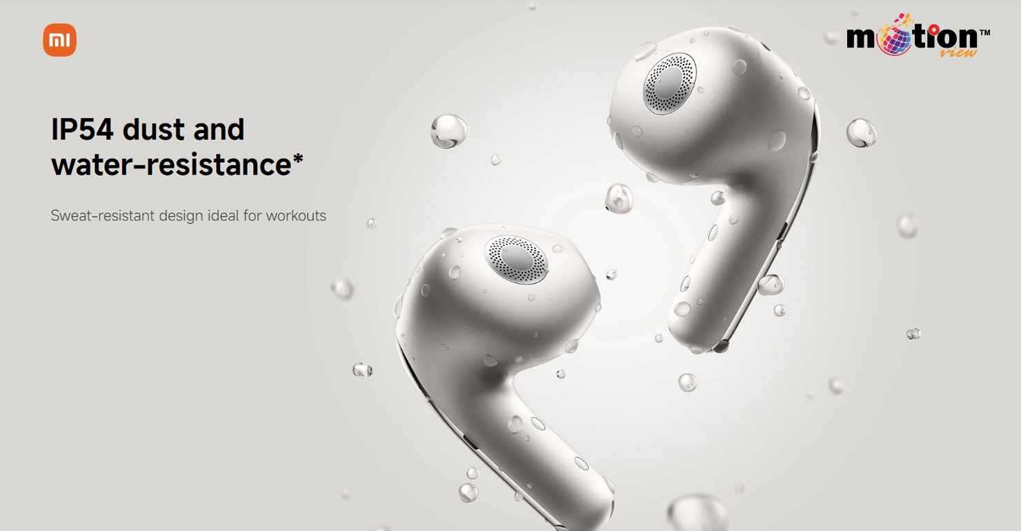 Triple-microphone AI noise cancellation system on Xiaomi Buds 5 for crystal clear voice calls.