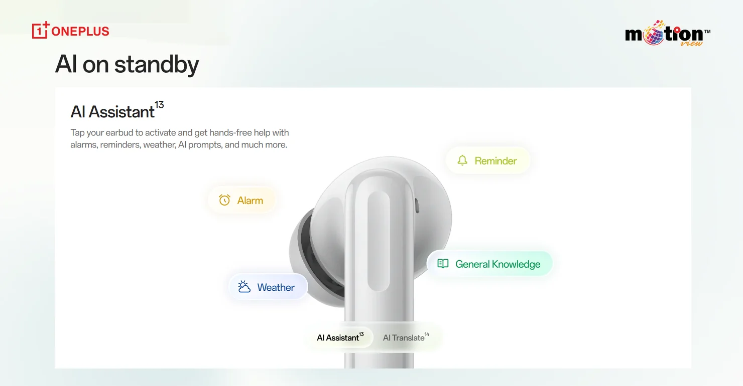OnePlus Nord Buds 4 Pro hands-free AI Assistant for reminders and weather updates