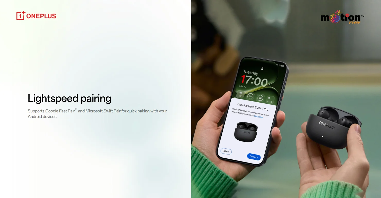 OnePlus Nord Buds 4 Pro Google Fast Pair and Microsoft Swift Pair setup on mobile