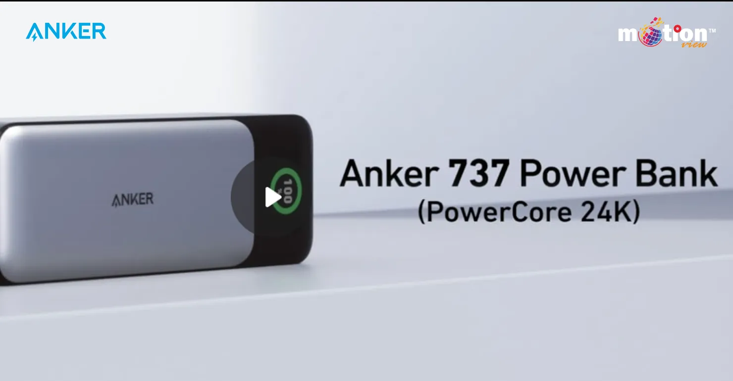 Video thumbnail introducing the sleek metallic design of the Anker 737 PowerCore 24K 140W Power Bank