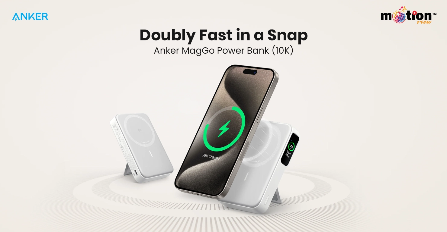 Anker MagGo 10K magnetic power bank compatible with iPhone 12 to iPhone 16 series