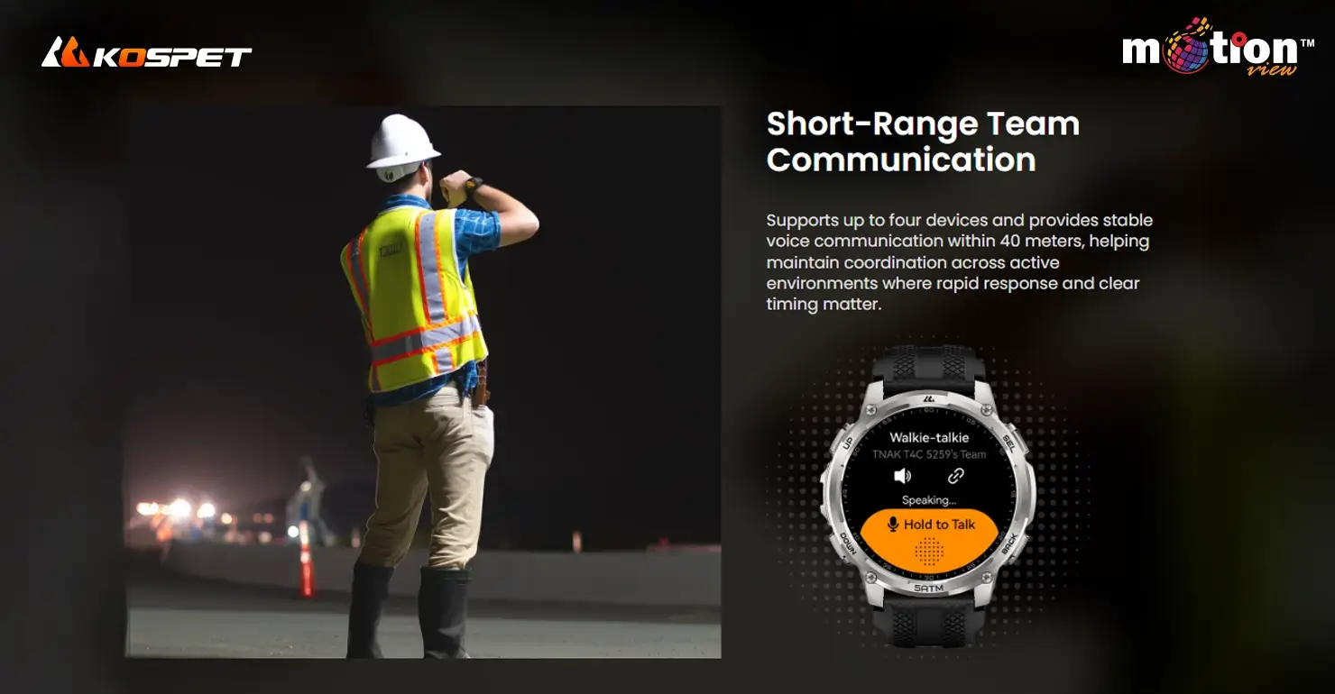 KOSPET TANK T4C Smartwatch rugged strength for harsh hands-on work environments with military-grade durability