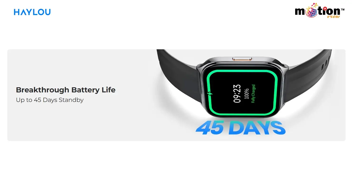 HAYLOU Watch 3 breakthrough battery life up to 45 days standby