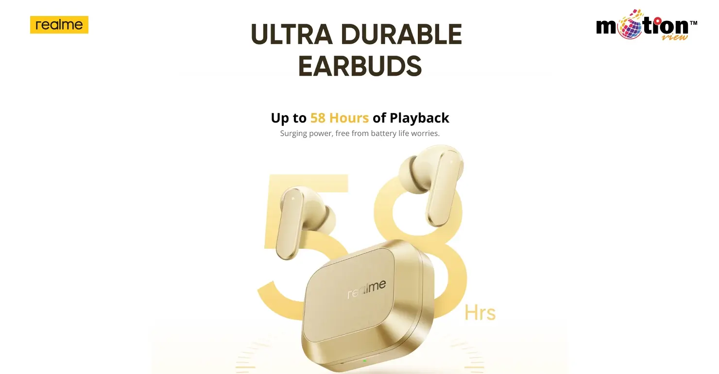 Comparison of standard audio vs 360-degree spatial audio rendering on the realme Buds Air 8.