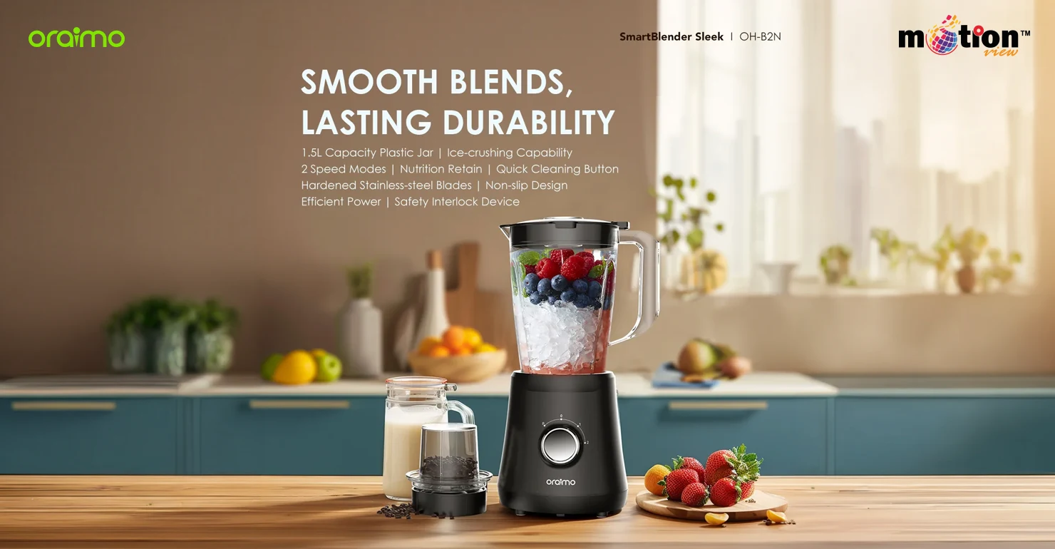 Oraimo SmartBlender Sleek 1.5L 2 Speeds Blender 500W ( OH-B2N )