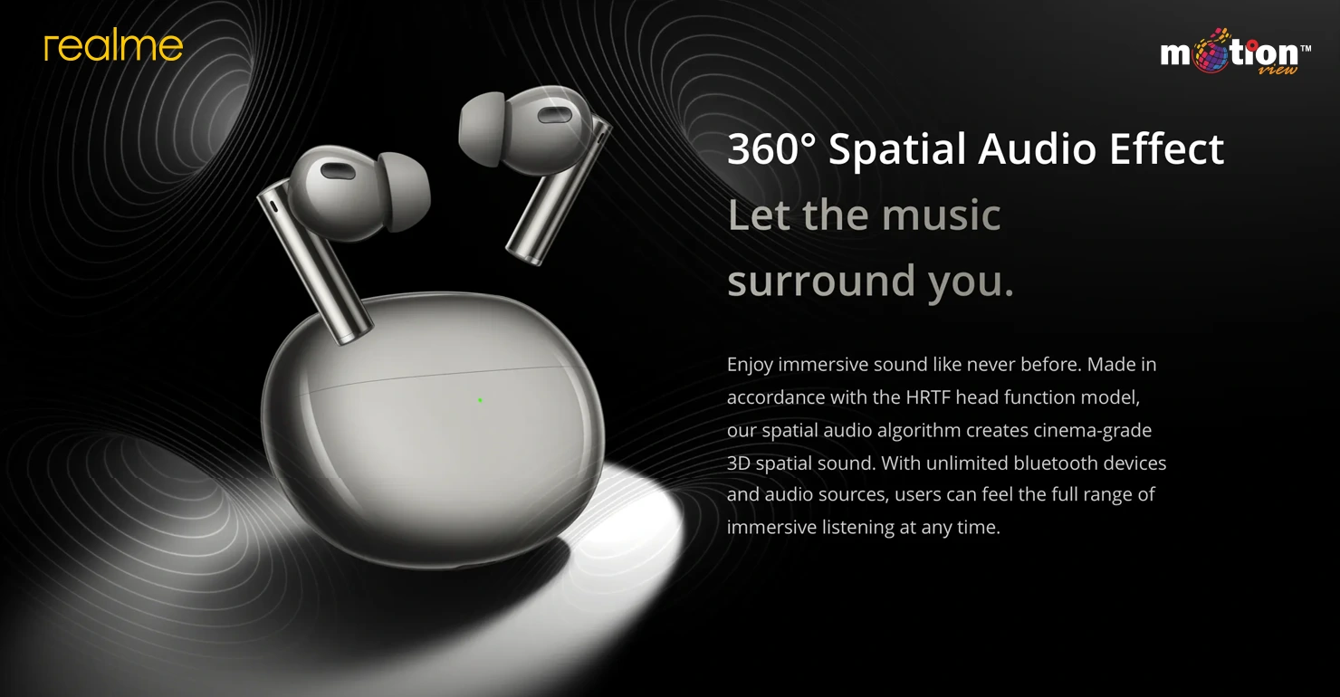 realme Buds Air 6 Pro TWS Earbuds 360 sound