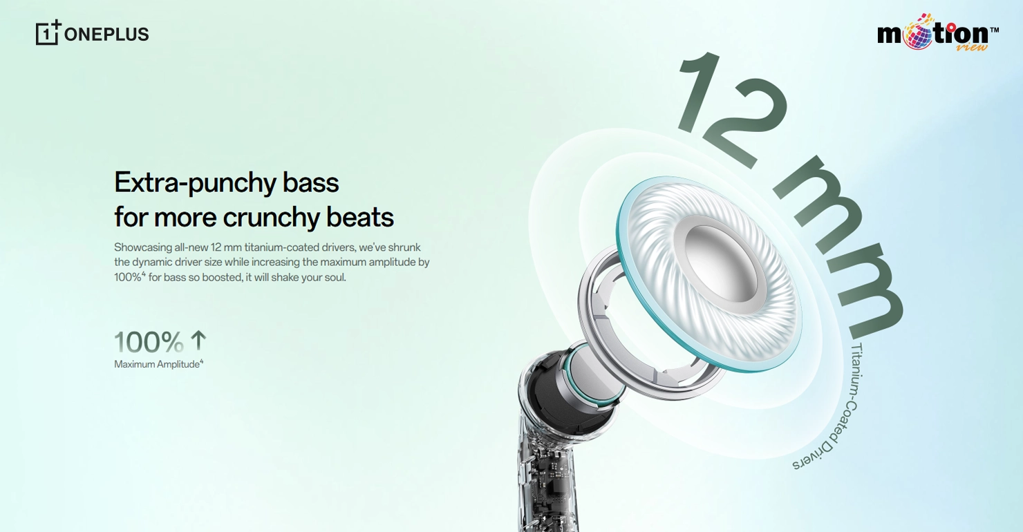 OnePlus Nord Buds 4 52dB ANC TWS Earbuds 12mm driver