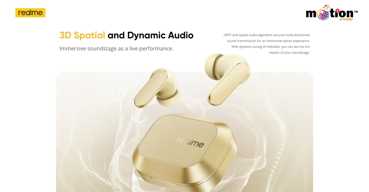 Hi-Res Audio Wireless logo and LDAC support detail for high-fidelity sound on realme Buds Air 8 earbuds.