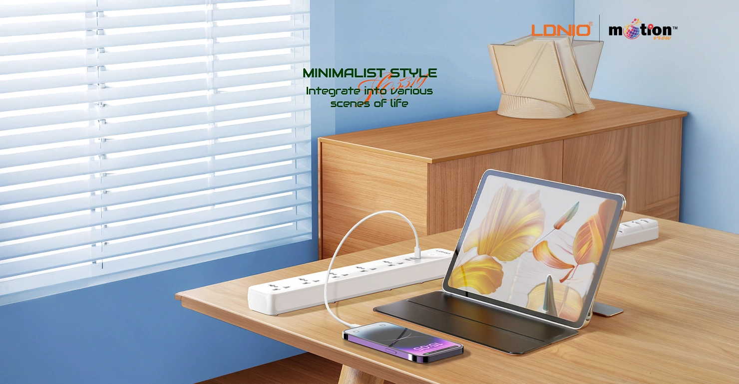 LDNIO SC5319 Multi Socket Extension Lead with 5 AC 3 USB Power Socket Plug