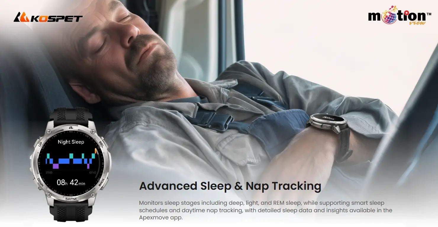 KOSPET TANK T4C Smartwatch one-tap health measurement on wrist for real-time wellness tracking