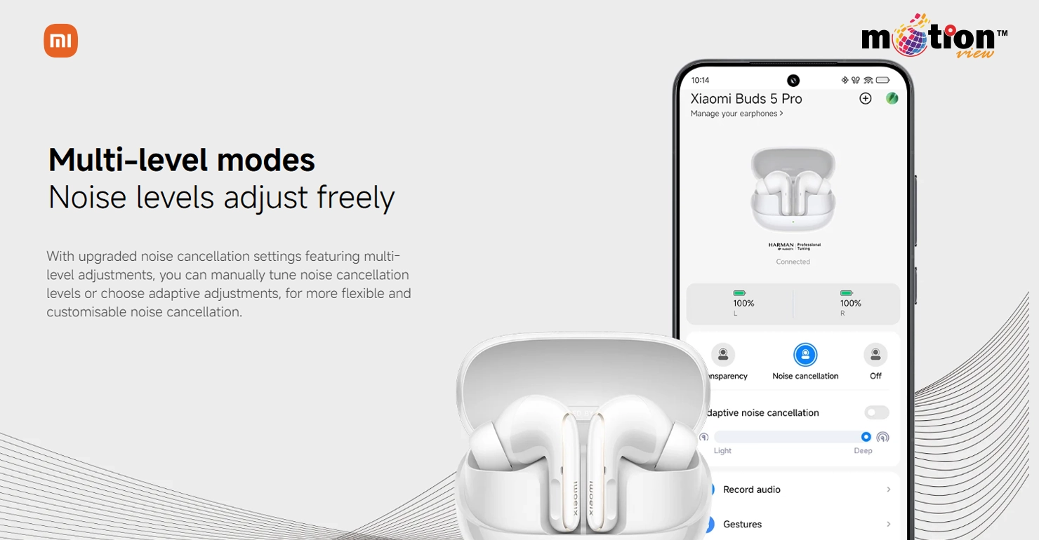 Xiaomi Buds 5 Pro internal view showing dual-amplifier coaxial triple drivers with 11mm dual-magnet driver and ceramic tweeter.