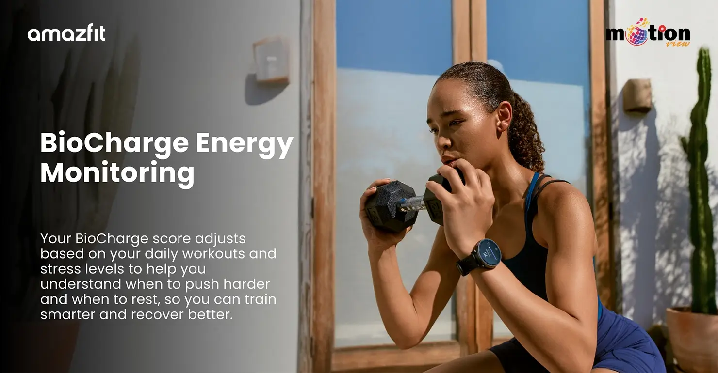 biocharge energy in Amazfit Active Max Smart Watch
