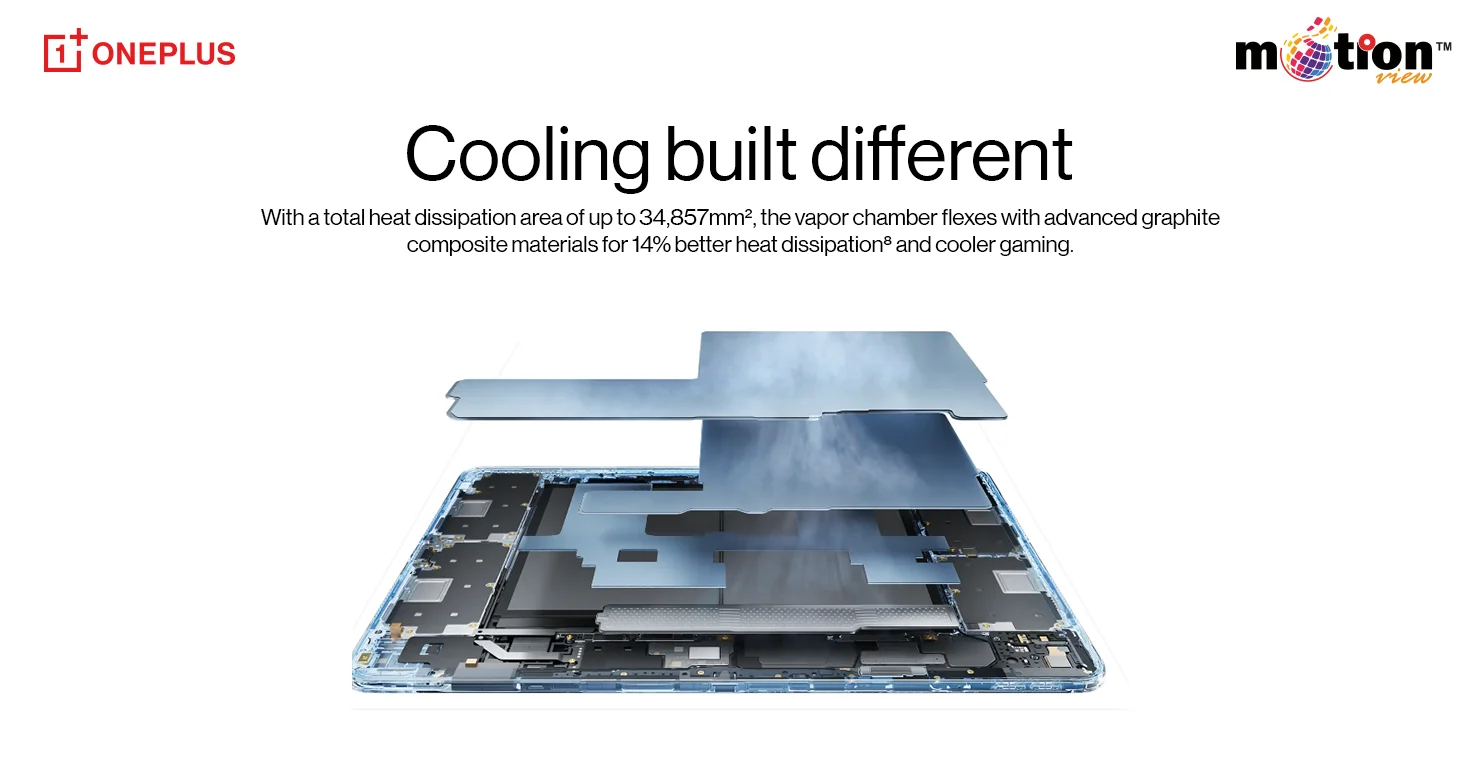 OnePlus Pad 3 with cooling built