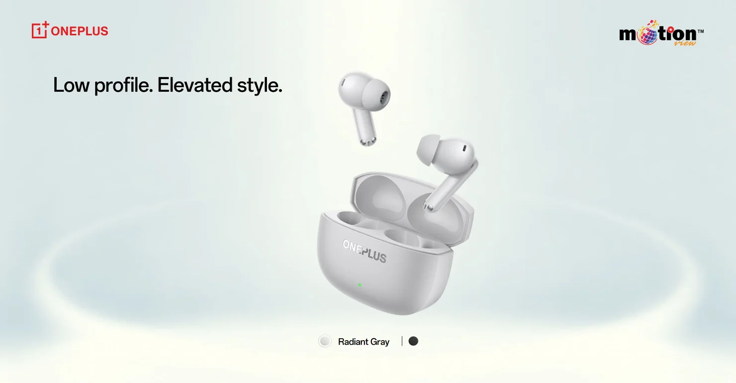 OnePlus Nord Buds 4 Pro in Radiant Gray color with low profile elevated design