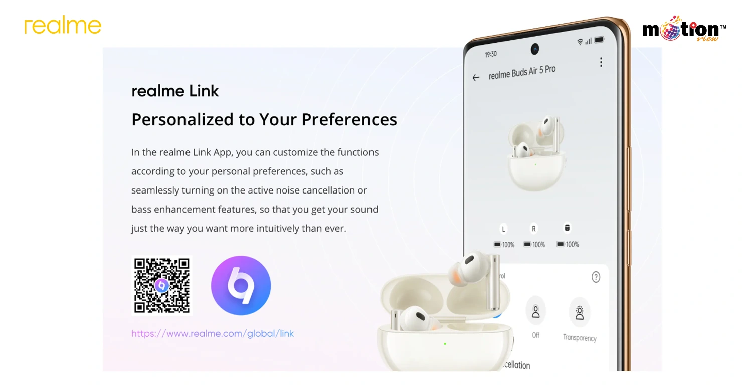 realme Buds Air 5 Pro ANC TWS Earbuds apps supports