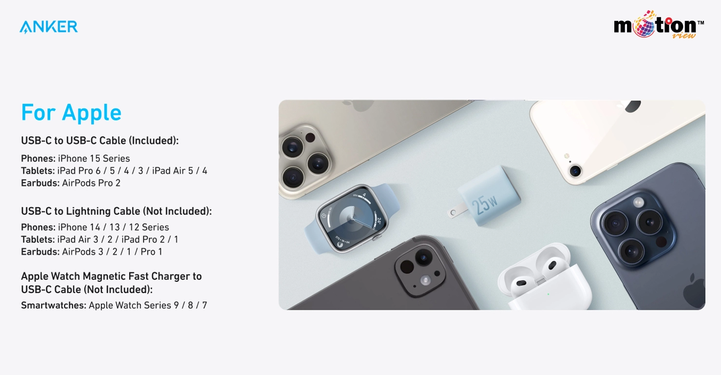 Anker Charger (25W, Compact) for apple