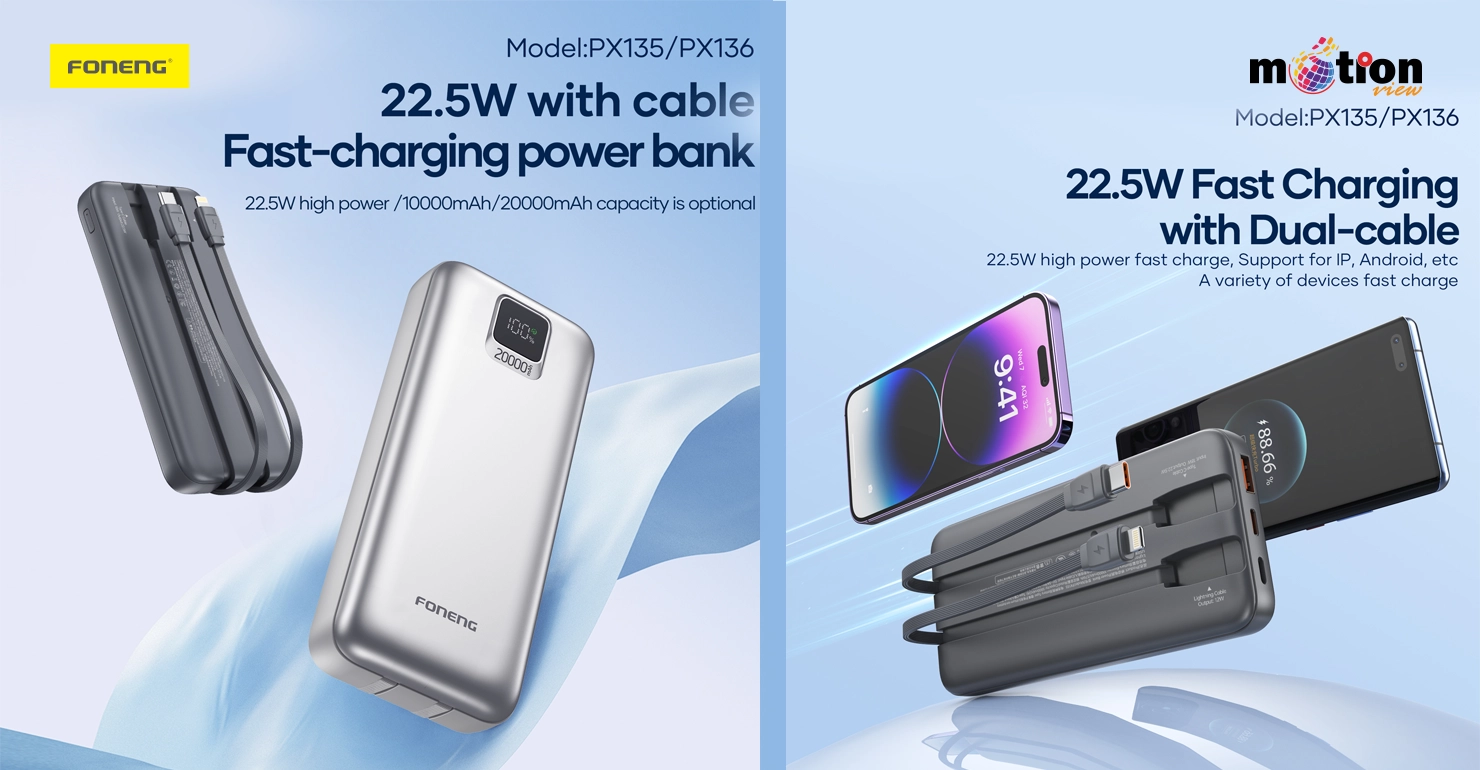 FONENG (PX135) 10000mah 22.5w Fast Charging Power Bank