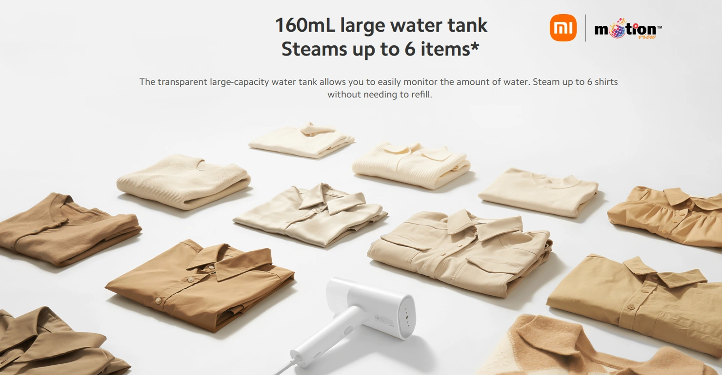 160mL large water tank Steams up to 6 items