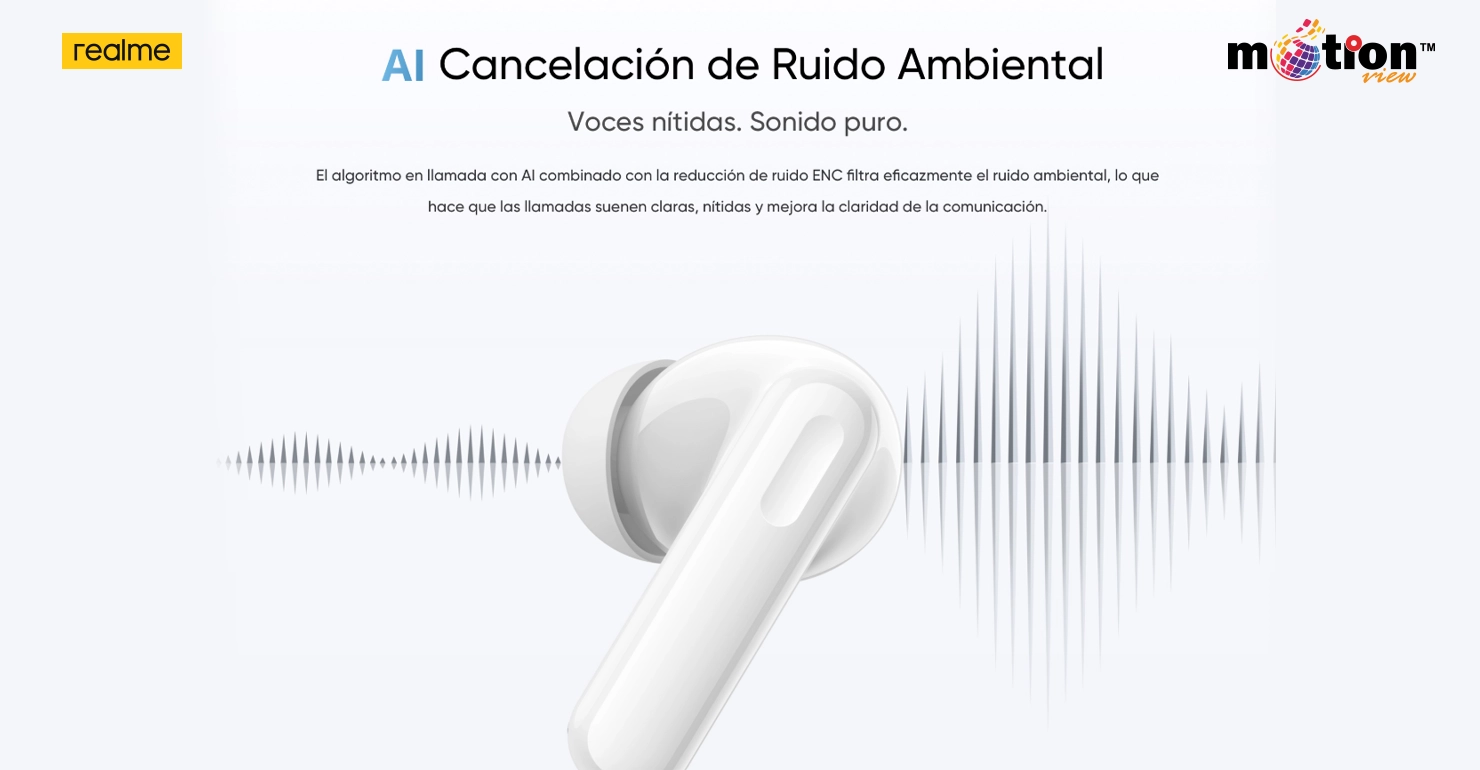 Internal view of realme TechLife Buds 10mm dynamic bass driver for high-quality audio performance.