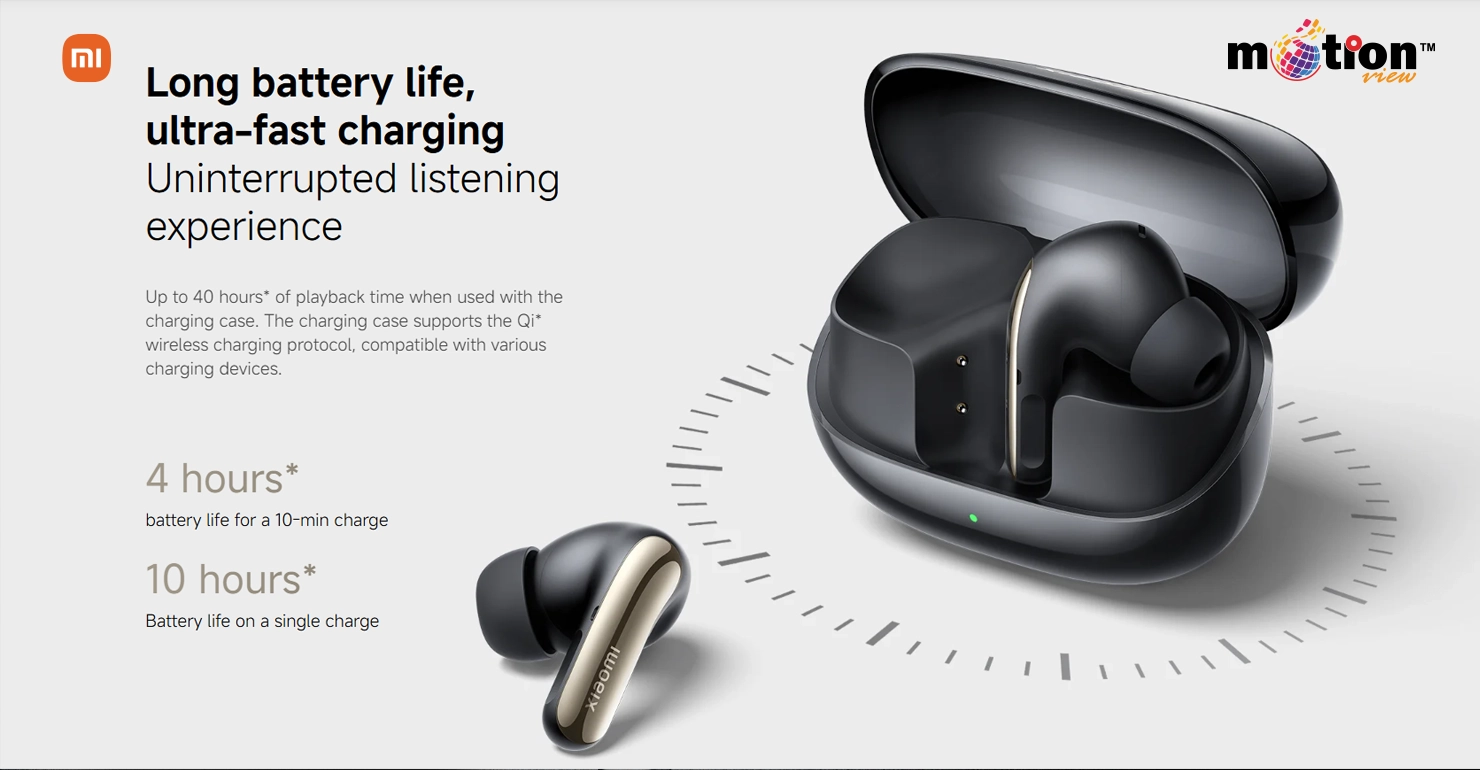 Xiaomi Earbuds App dashboard on smartphone highlighting customization options for EQ settings and firmware updates.