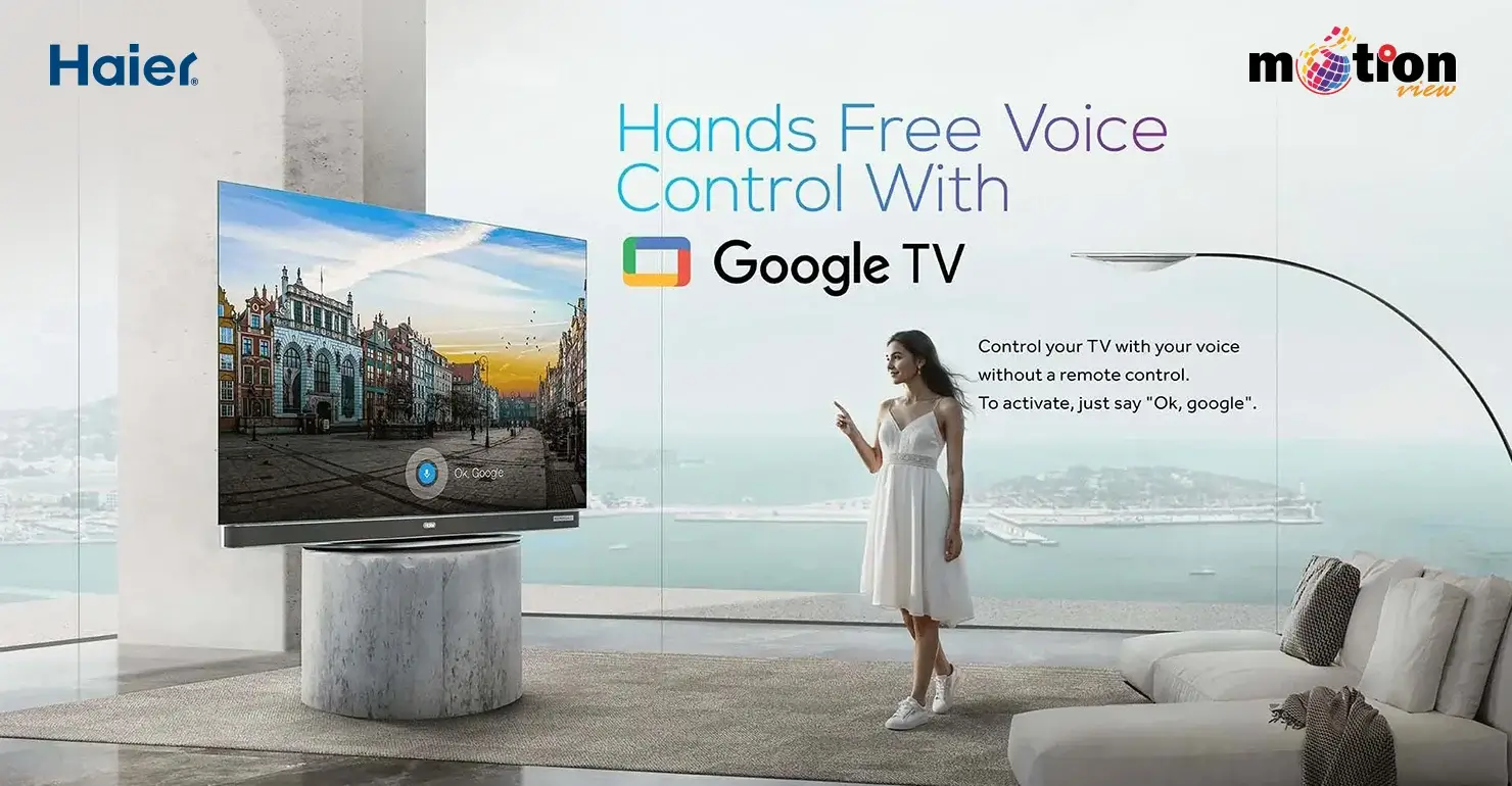 Hands free voice control with google tv