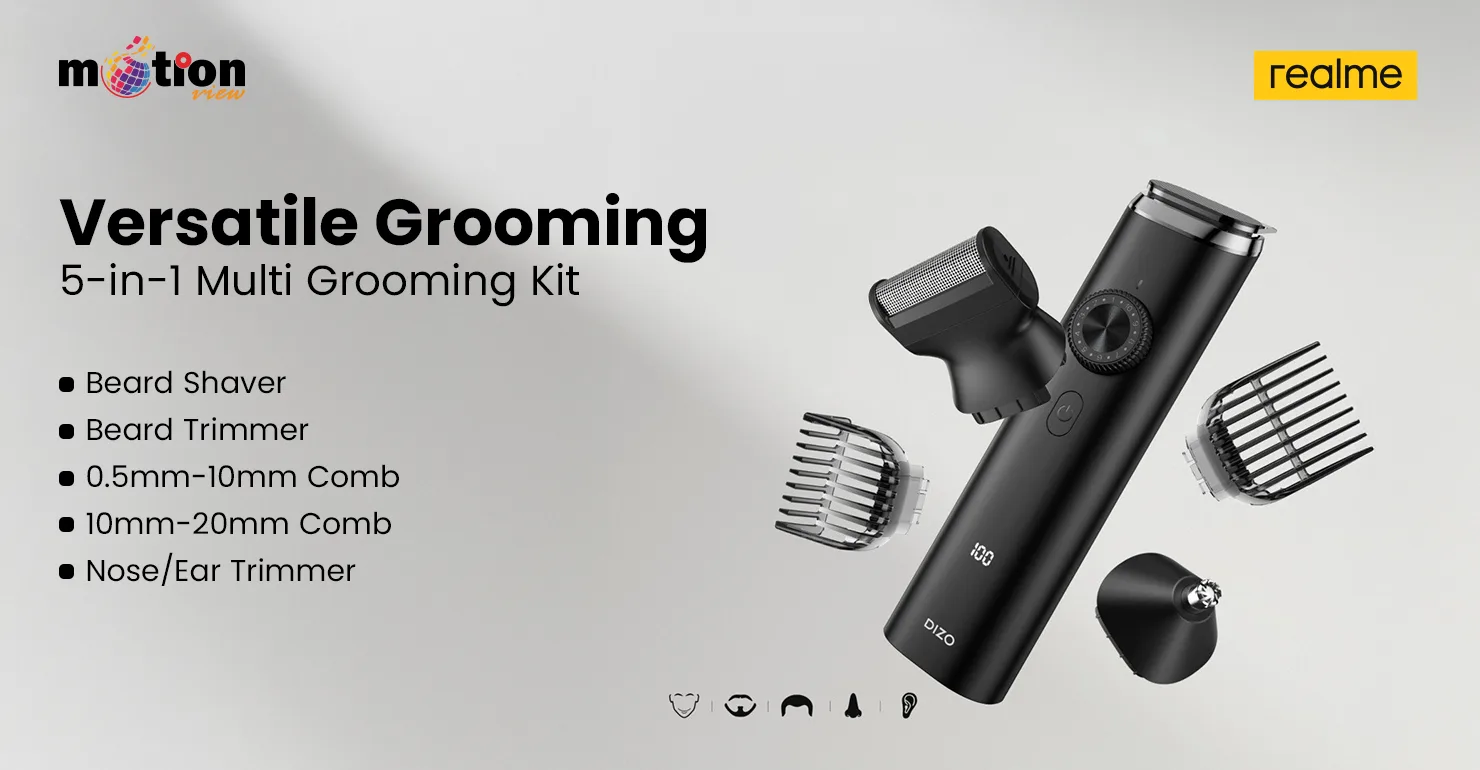 Realme Dizo Trimmer Kit Pro 5-in-1 Multi Grooming Kit 