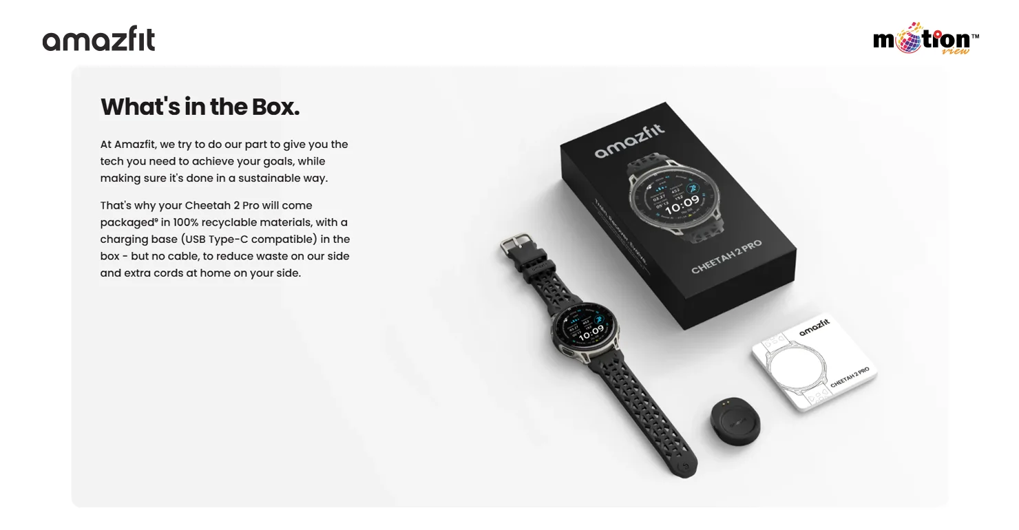 Amazfit Cheetah 2 Pro box content