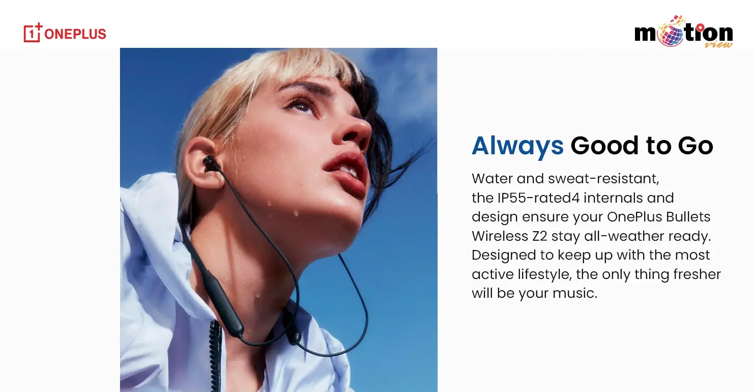 OnePlus Bullets Wireless Z2 IP55 water grade