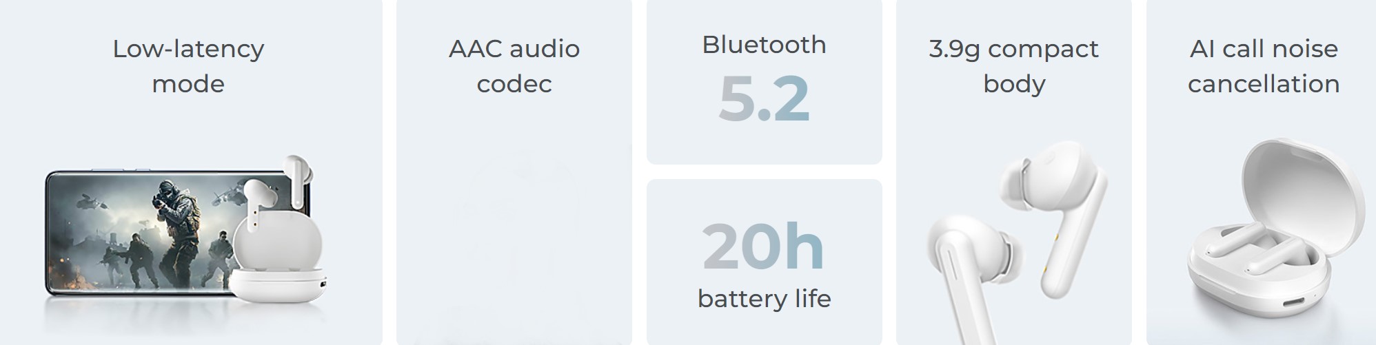 Main Features of Haylou GT7 TWS Bluetooth Earbuds