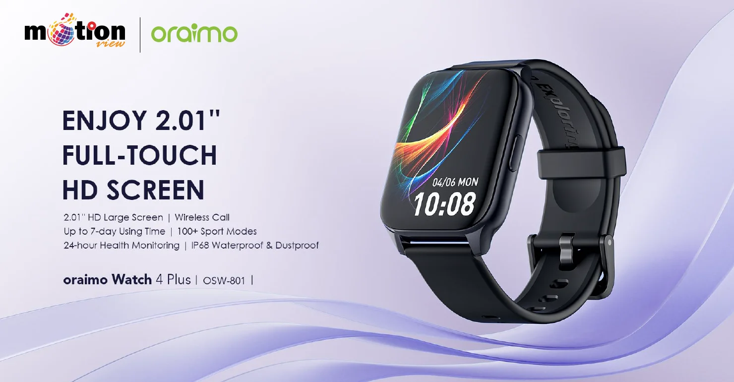 Oraimo Watch 4 Plus BT Calling Smart Watch(OSW-801)