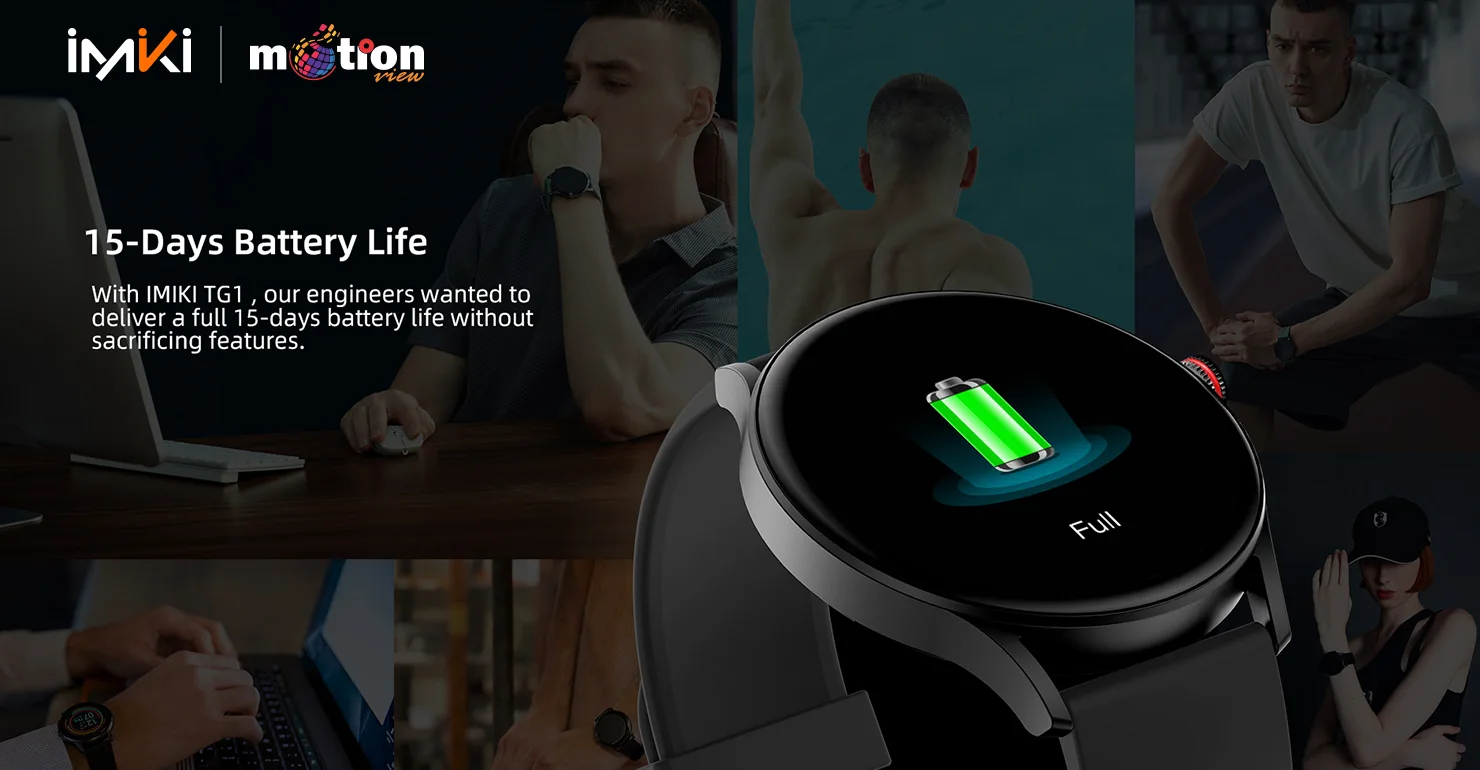 IMIKI TG1 Smart Watch with 300mah battery 