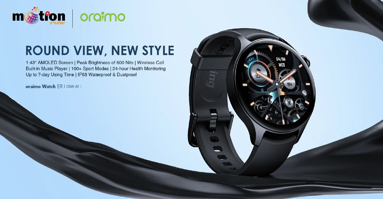 Oraimo Watch ER 1.43” AMOLED IP68 Smart Watch 