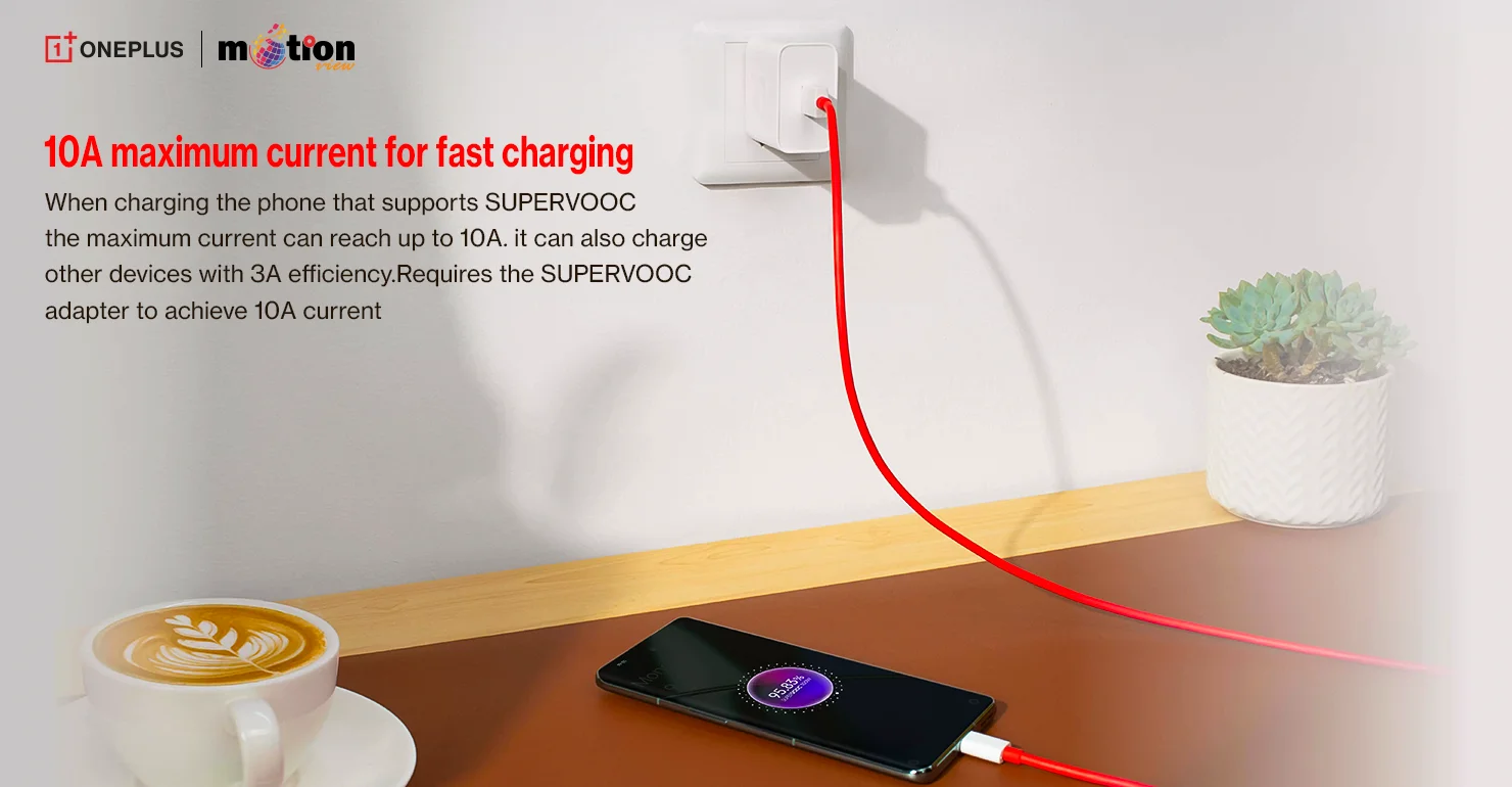 10A maximum current for fast charging