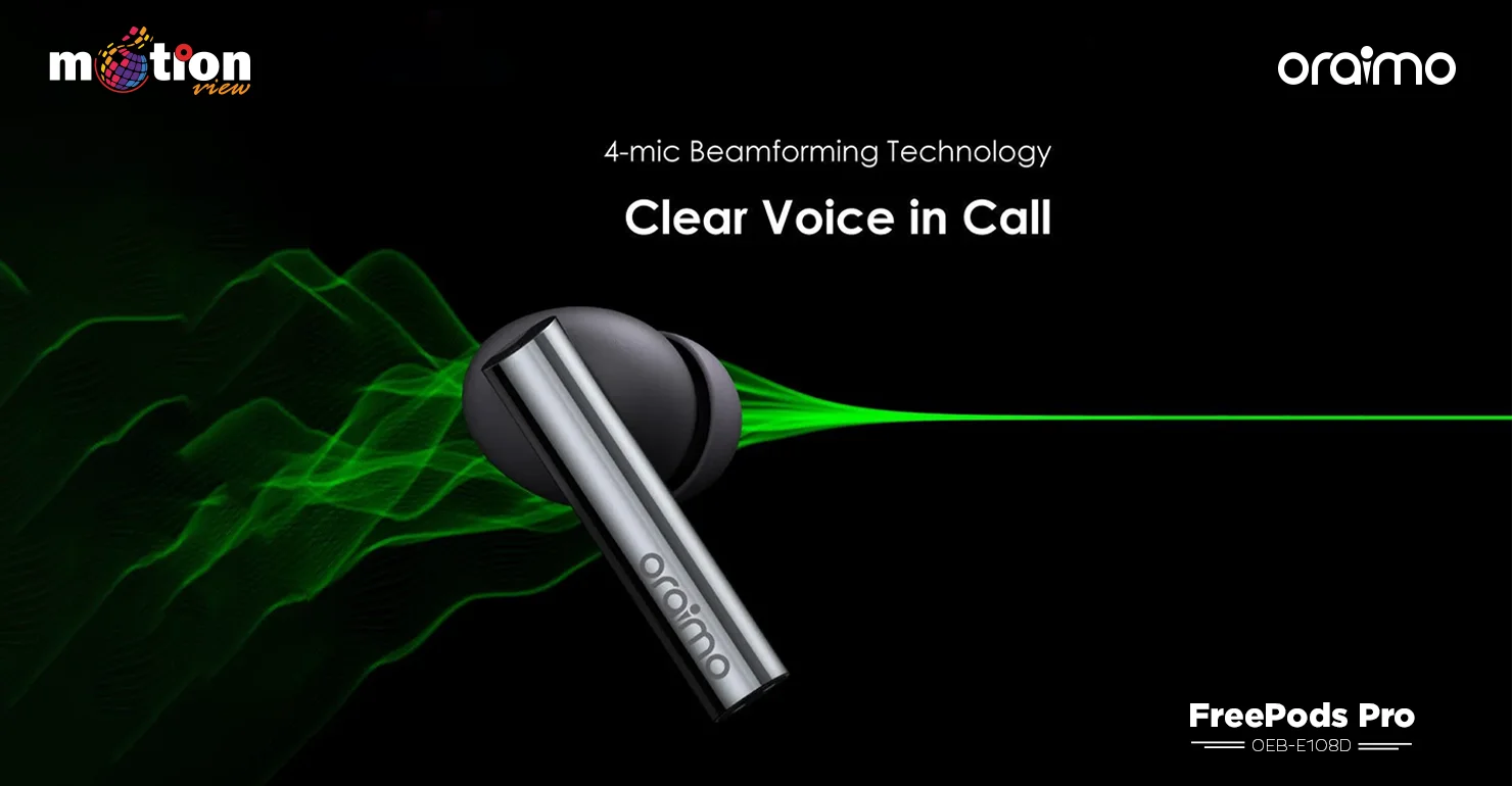 4-Mic inOraimo OEB-E108D FreePods Pro ANC TWS Earbuds