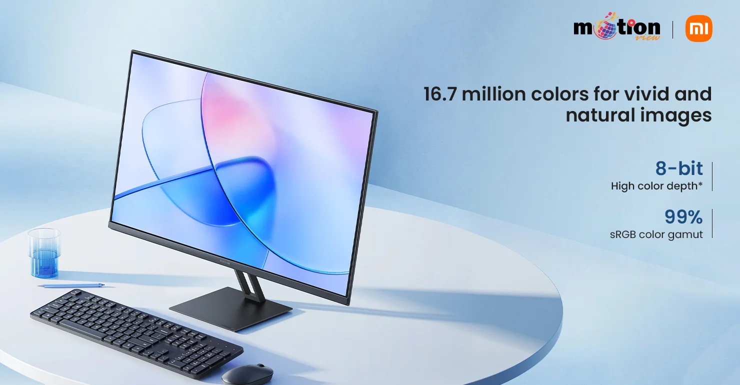 Xiaomi A27i Monitor with 16.7 million colors for vivid
